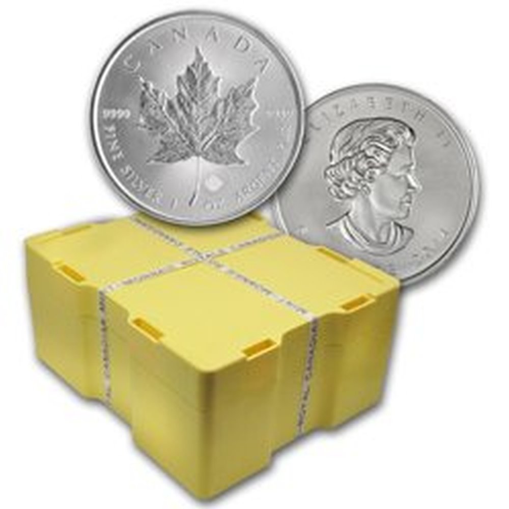 500 x Moneta Kanadyjski Liść Klonowy 1 uncja srebra - wysyłka 24 h!