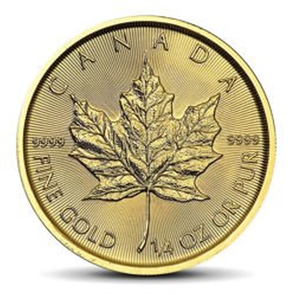 Moneta Kanadyjski Liść Klonowy 1/4 uncji złota - wysyłka 24 h!