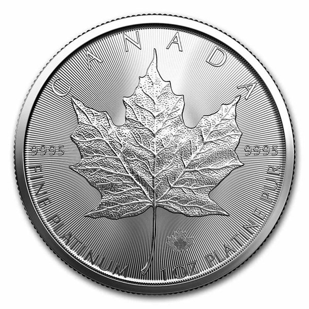 Moneta Kanadyjski Liść Klonowy 1 uncja platyny - wysyłka 24 h!	