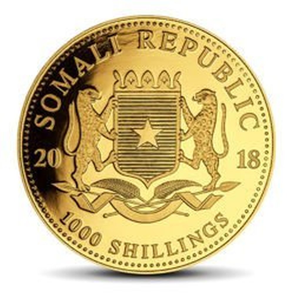 Moneta Somalijski Słoń 1 uncja złota - wysyłka 24 h!