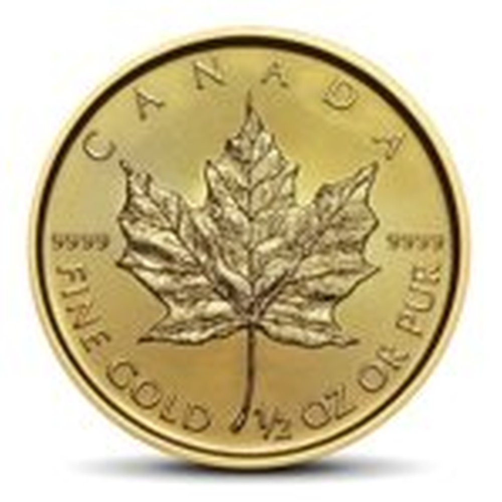 Moneta Kanadyjski Liść Klonowy 1/2 uncji złota - wysyłka 24 h!